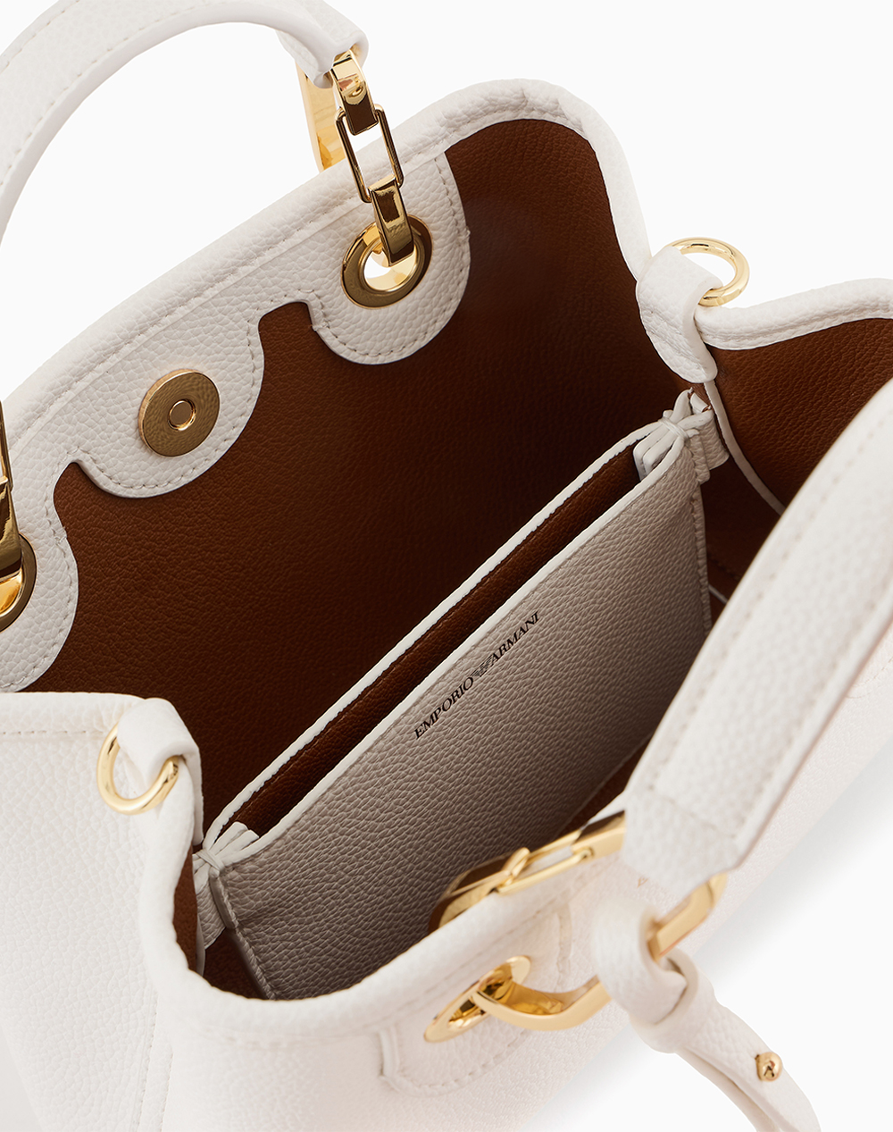 Emporio Armani Shopping Bag Ew000382Af12103-M0034 White Γυναικεία αξεσουάρ τσάντες Politikos Shop Πολιτικός