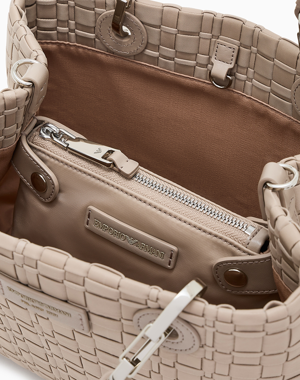 Emporio Armani Shopping Bag Ew000361Af23436-U6076 Ecru Γυναικεία αξεσουάρ τσάντες Politikos Shop Πολιτικός