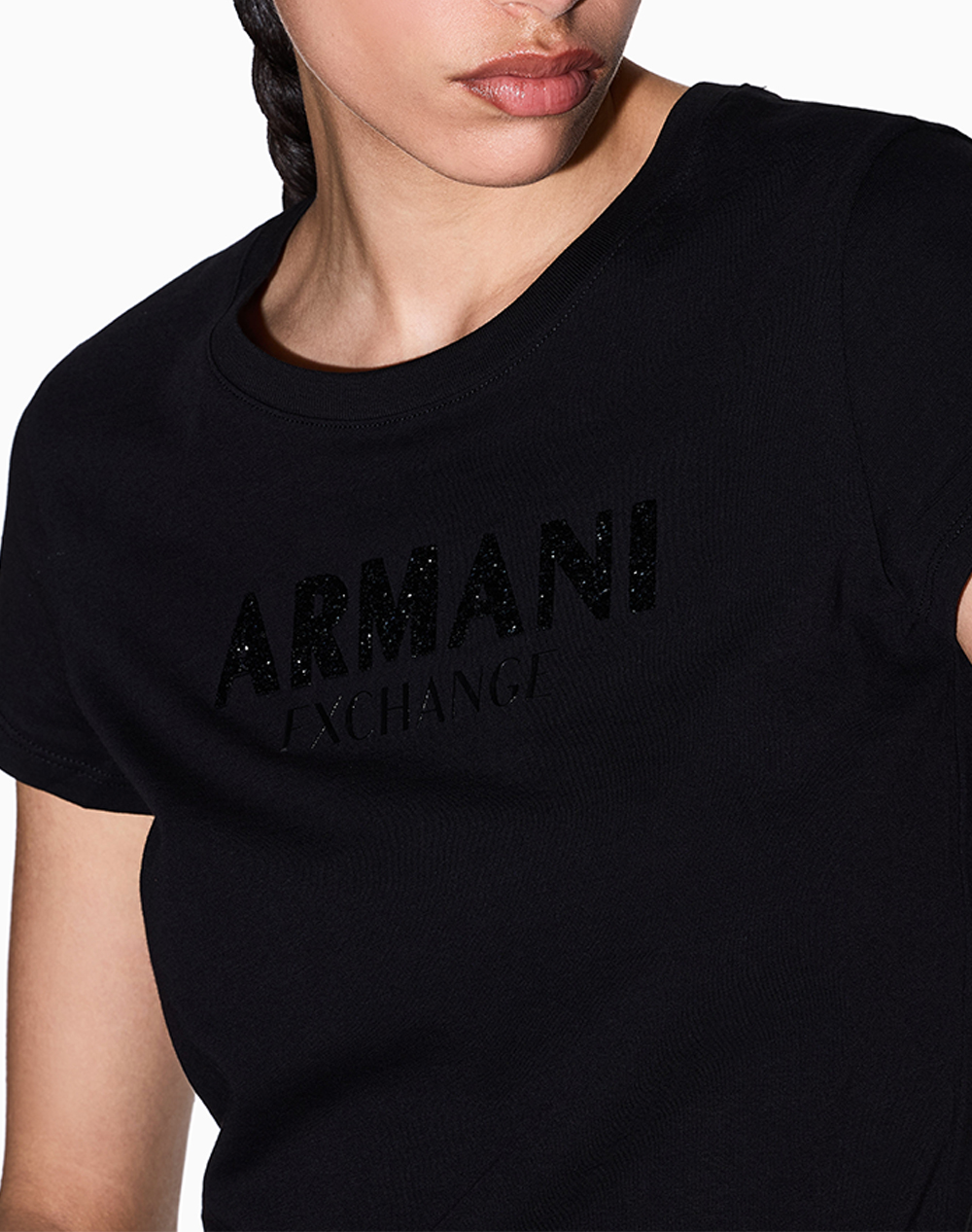 Armani Exchange T-Shirt Xw002106Af10356-Uc001 Black Γυναικεία ρούχα μπλούζες Τ-Shirt Politikos Shop Πολιτικός