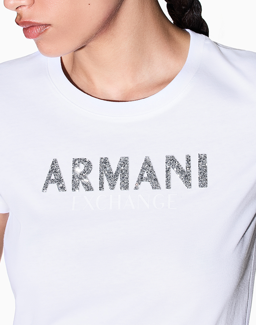 Armani Exchange T-Shirt Xw002106Af10356-U0002 White Γυναικεία ρούχα μπλούζες Τ-Shirt Politikos Shop Πολιτικός