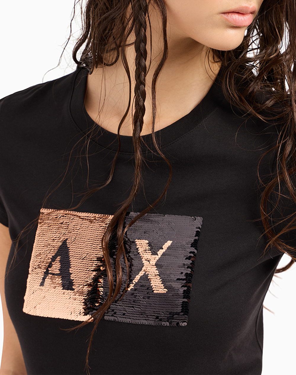 Armani Exchange T-Shirt 8Nytdlyj73Z-6231 Black Γυναικεία ρούχα μπλούζες Τ-Shirt Politikos Shop Πολιτικός