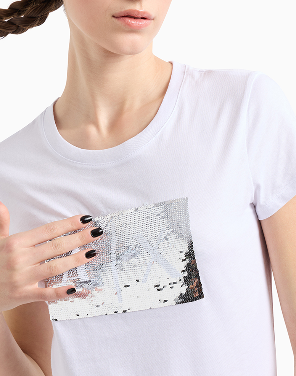 Armani Exchange T-Shirt 8Nytdlyj73Z-6110 White Γυναικεία ρούχα μπλούζες Τ-Shirt Politikos Shop Πολιτικός