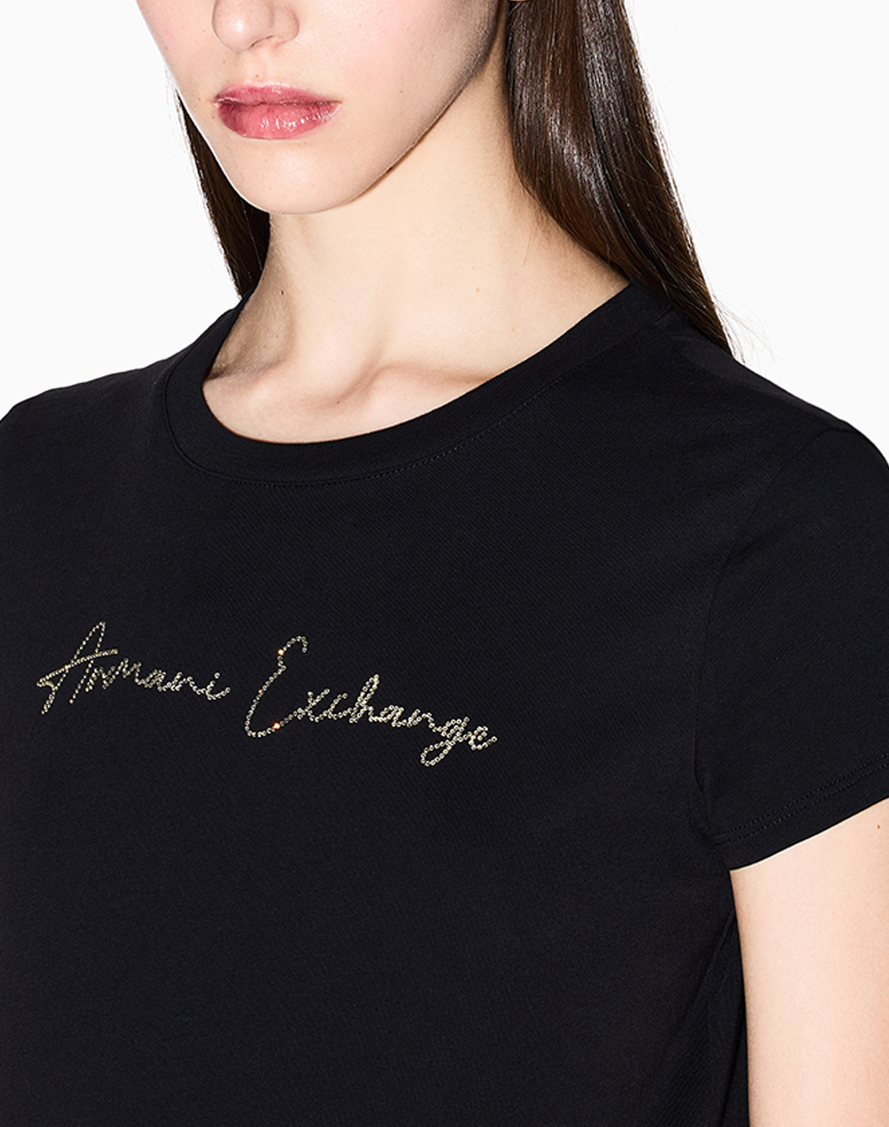 Armani Exchange T-Shirt Xw001457Af10356-Mc021 Black Γυναικεία ρούχα μπλούζες Τ-Shirt Politikos Shop Πολιτικός