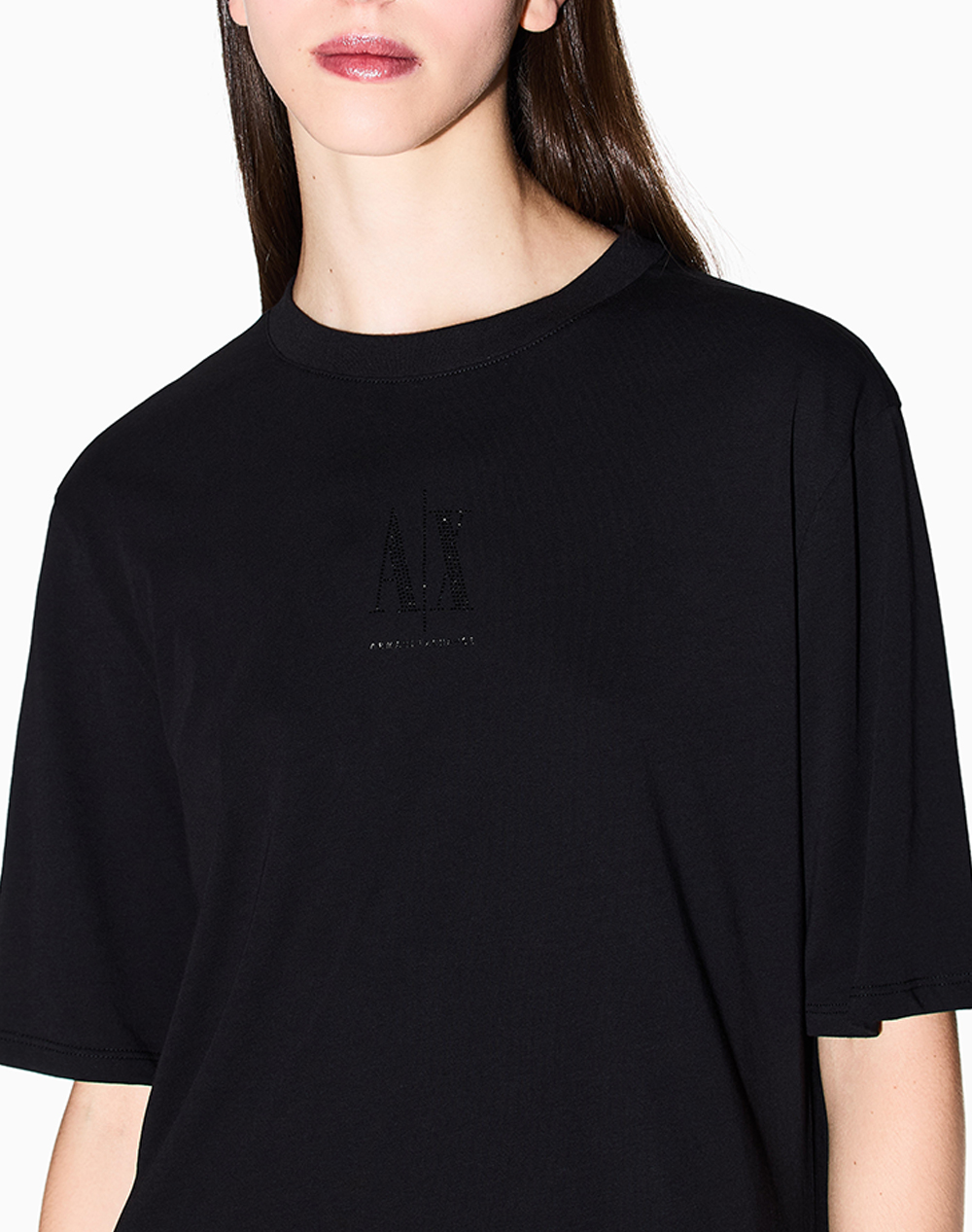 Armani Exchange Dress Xw000825Af10356-Uc001 Black Γυναικεία ρούχα φορέματα Politikos Shop Πολιτικός