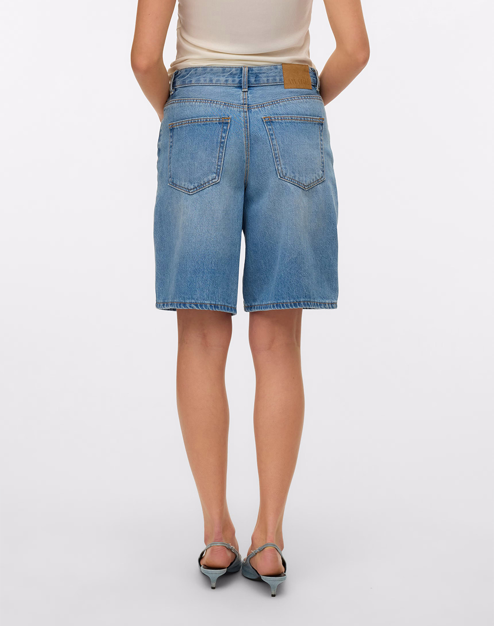 AWARE AWSAGE HR BERMUDA SHORTS 10328836-Light Blue Denim DenimLightBlue φωτογραφία
