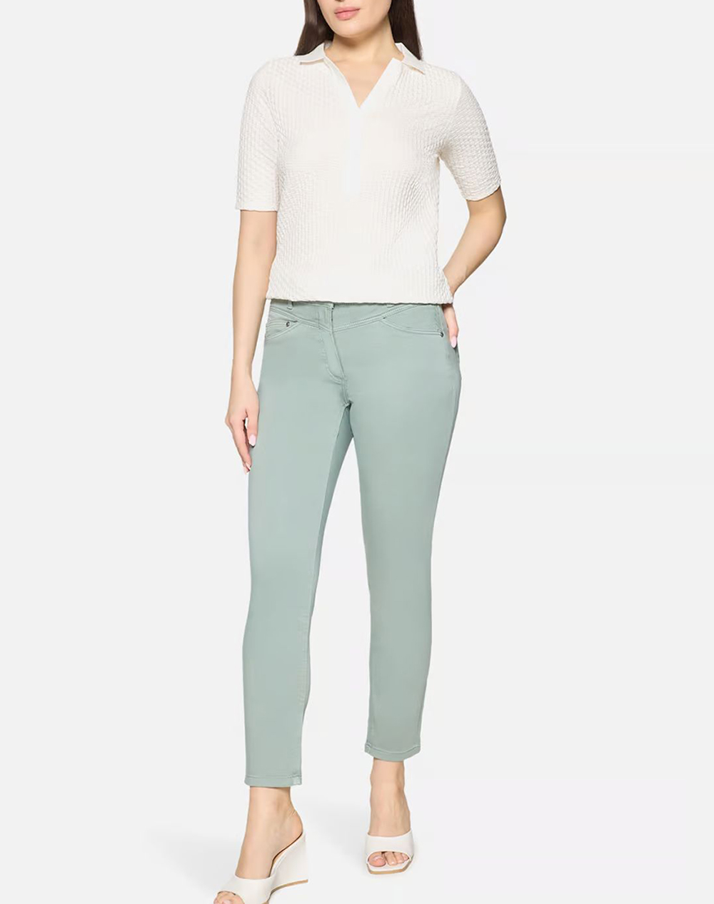 Betty Barclay Pants 6818 2518-9194 Mintgreen Γυναικεία ρούχα παντελόνια Chinos Politikos Shop Πολιτικός