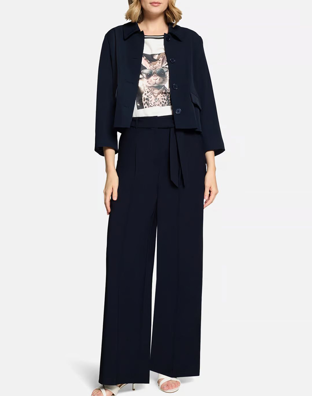Betty Barclay Pants 6140 1080-8345 Darkblue Γυναικεία ρούχα παντελόνια Chinos Politikos Shop Πολιτικός