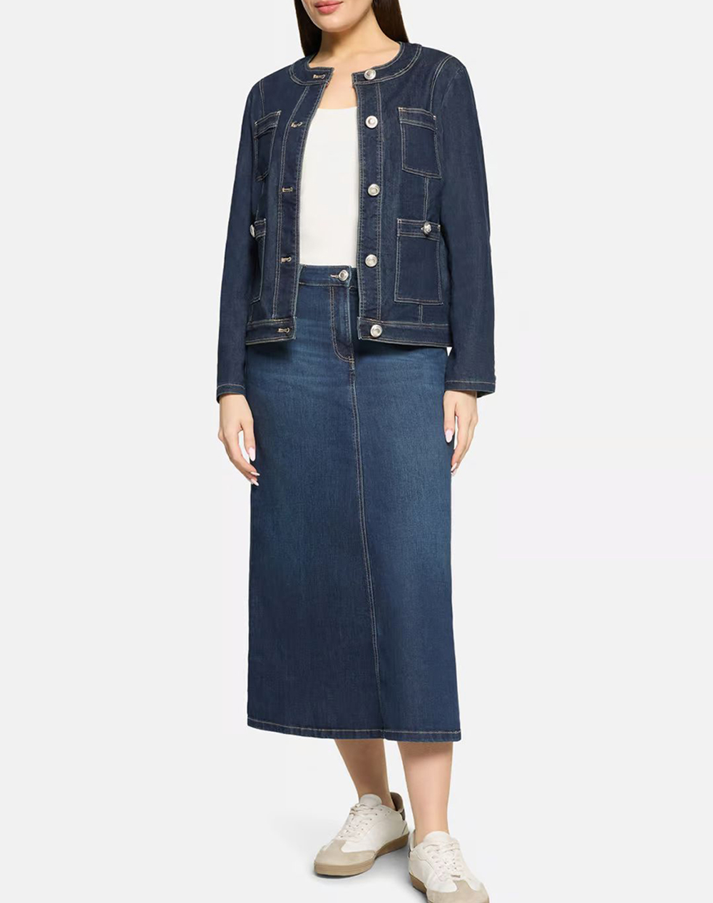 Betty Barclay Skirt 9478 1831-8620 Denimdarkblue Γυναικεία ρούχα φούστες Politikos Shop Πολιτικός