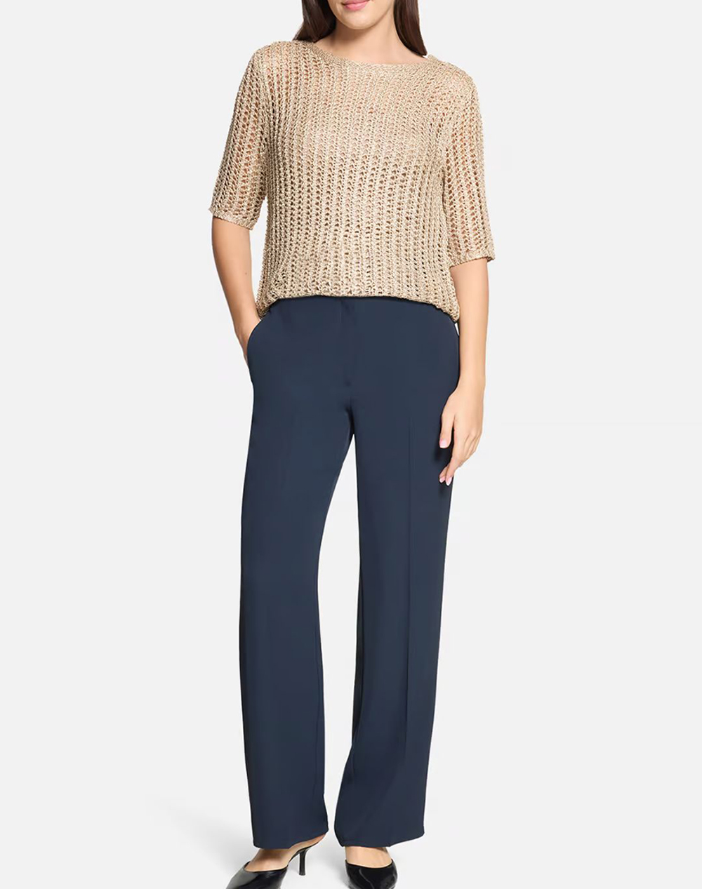 Betty Barclay Knit 5428 1911-7234 Biege Γυναικεία ρούχα μπλούζες Πλεκτά Politikos Shop Πολιτικός