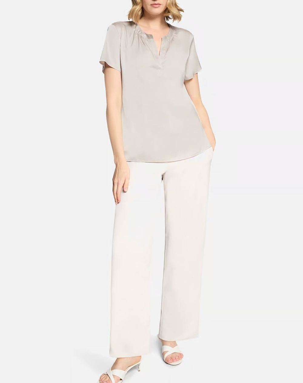 Betty Barclay Blouse 8020 1849-9106 Biege Γυναικεία ρούχα μπλούζες Τοπ Κορμακια Politikos Shop Πολιτικός
