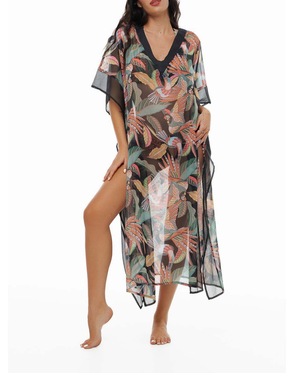 BLUPOINT LONG KAFTAN 26084054-02 JetBlack φωτογραφία