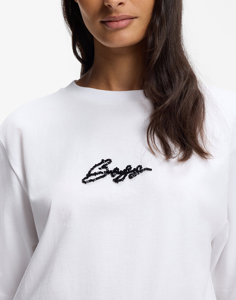 Boss C Eregular 2 10236146 01 50559075-100 White Γυναικεία ρούχα μπλούζες Τ-Shirt Politikos Shop Πολιτικός