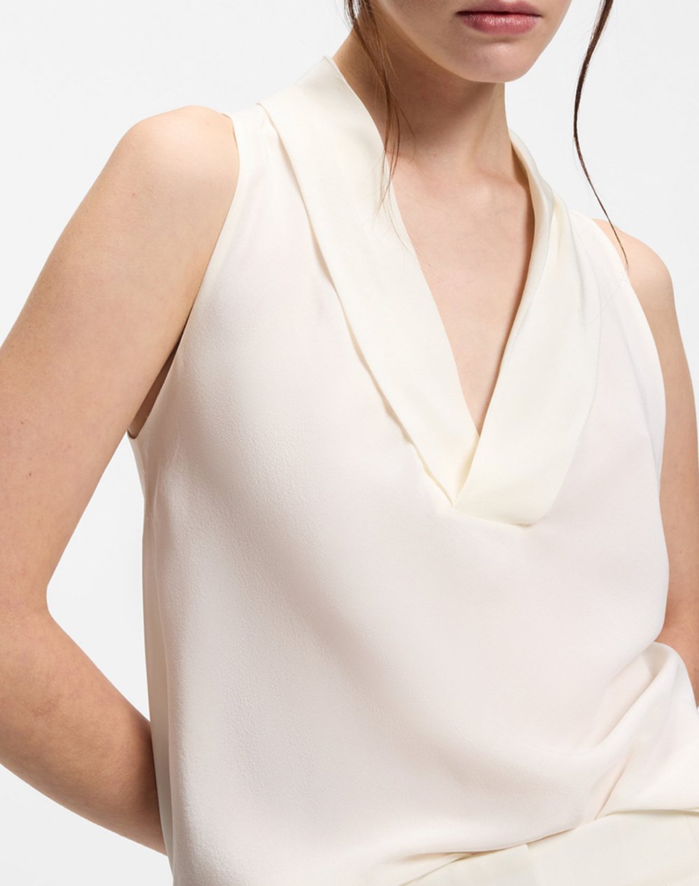 Boss Bolaru 10276395 01 50553717-118 Offwhite Γυναικεία ρούχα μπλούζες Τοπ Κορμακια Politikos Shop Πολιτικός