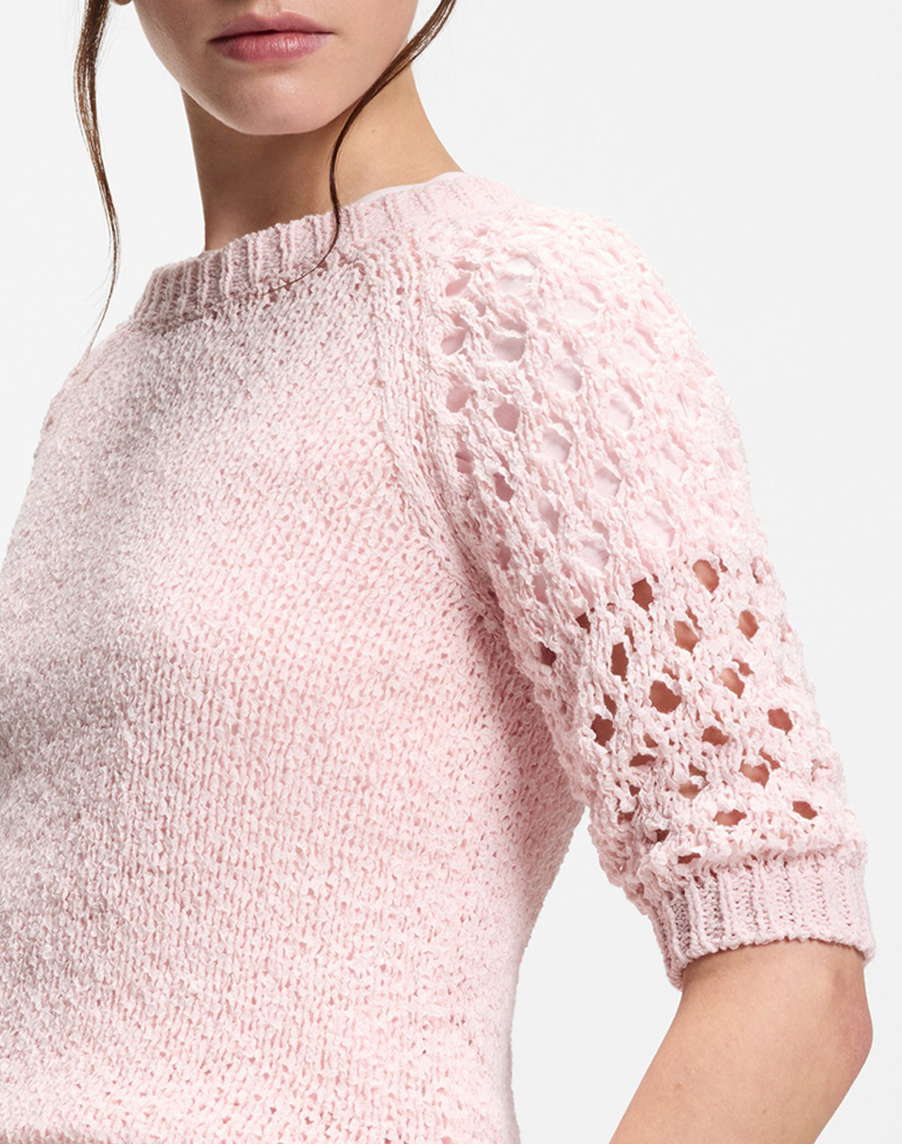 Boss Fanuka 10279292 01 50561355-680 Lightpink Γυναικεία ρούχα μπλούζες Πλεκτά Politikos Shop Πολιτικός