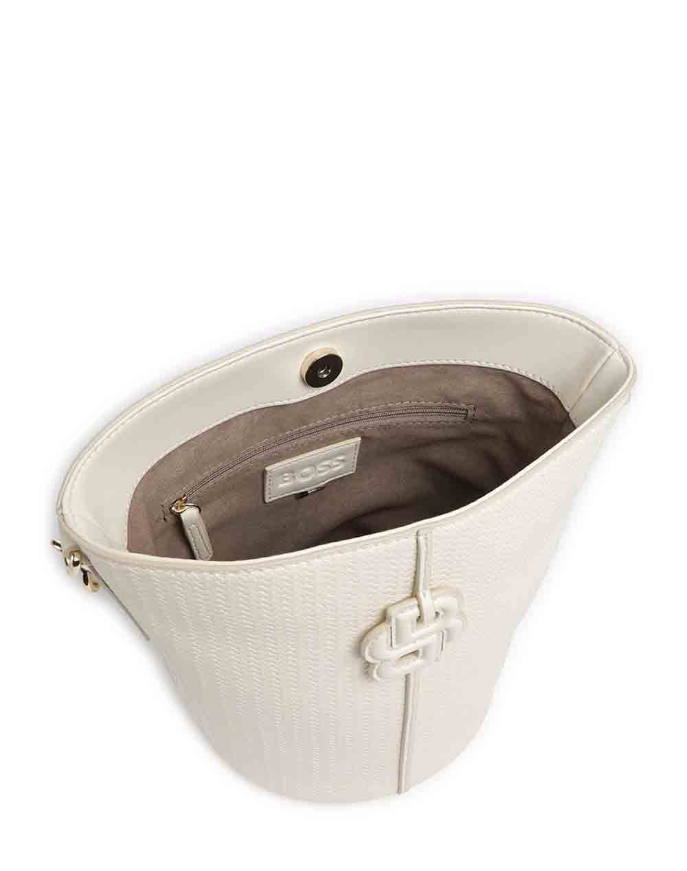 Boss Anett Bucket W 10279929 01 50563195-119 Offwhite Γυναικεία αξεσουάρ τσάντες Politikos Shop Πολιτικός