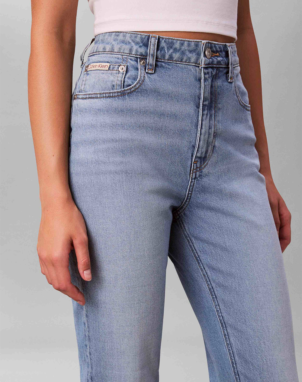 Calvin Klein Jeans New Mom Jean Panama Lv047E787G-3Kqrg Denimlightblue Γυναικεία ρούχα παντελόνια 5P Cargo Politikos Shop Πολιτικός