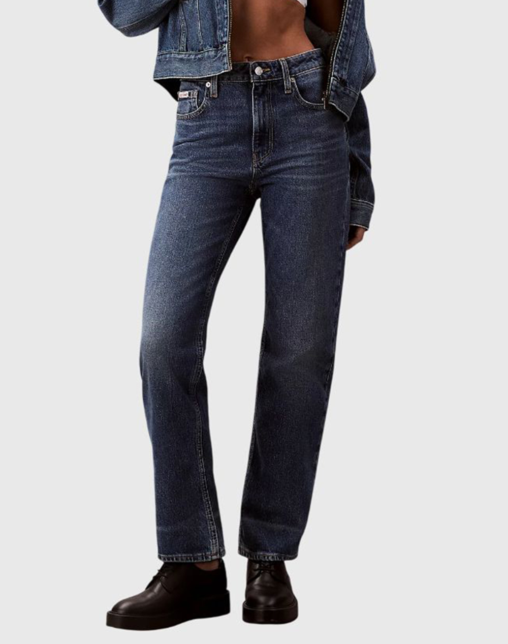 CALVIN KLEIN JEANS HIGH RISE STRAIGHT STANTON LV047D743G-YYGRG DenimBlue