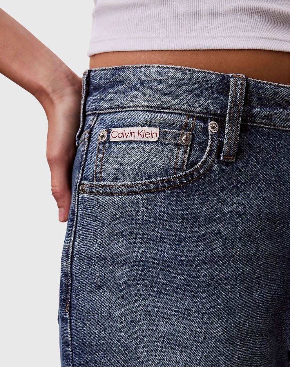Calvin Klein Jeans Eu Barrel Jean Indigo Park Lv047E626G-Mzkrg Denimblue Γυναικεία ρούχα παντελόνια 5P Cargo Politikos Shop Πολιτικός