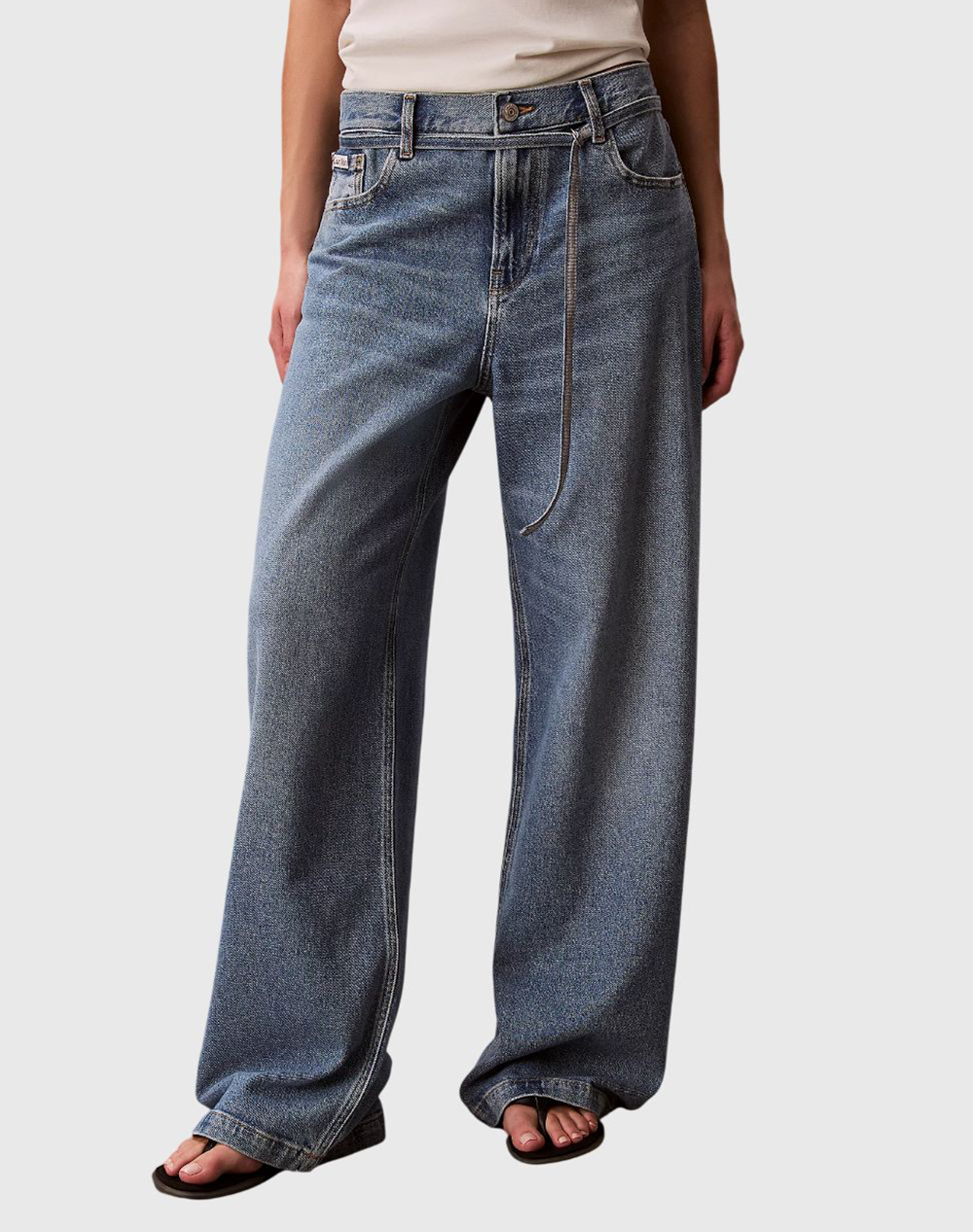 CALVIN KLEIN LOW RISE BAGGY OVERNIGHT BLUE LV047E752G-3NSRG DenimLightBlue