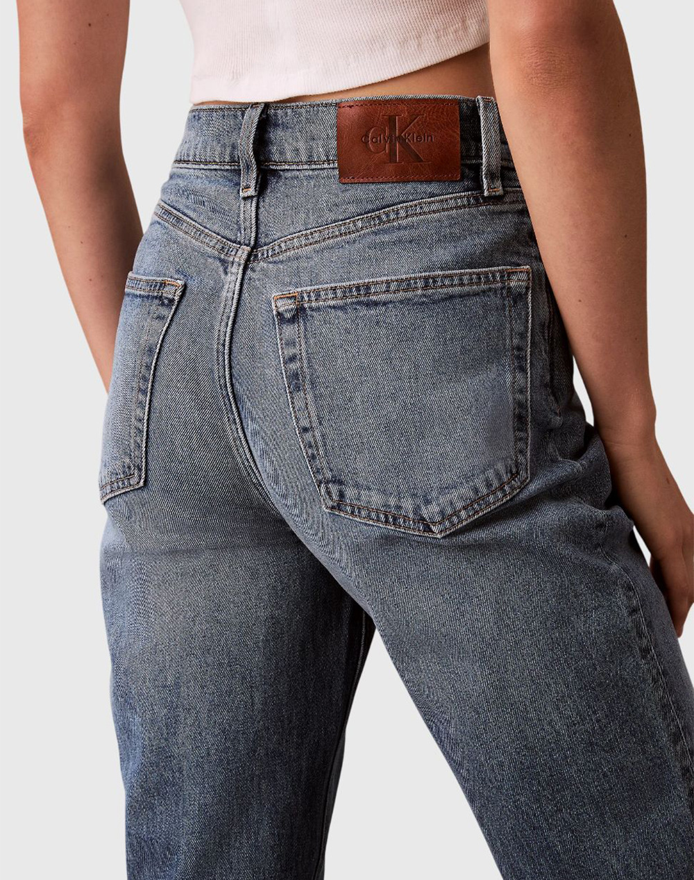 Calvin Klein New Mom Jean Delaware Lv047D841G-30Nrg Denimblue Γυναικεία ρούχα παντελόνια 5P Cargo Politikos Shop Πολιτικός