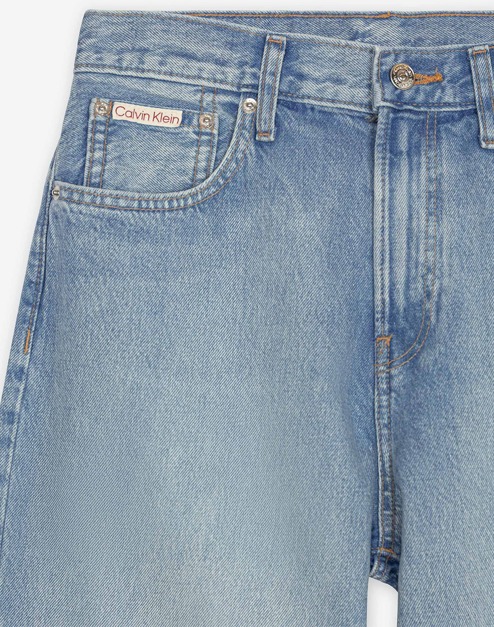 Calvin Klein The Wide Leg Sage Stone Lv047F662G-Rjkrg Denimlightblue Γυναικεία ρούχα παντελόνια Jean 5P Cargo Politikos Shop Πολιτικός