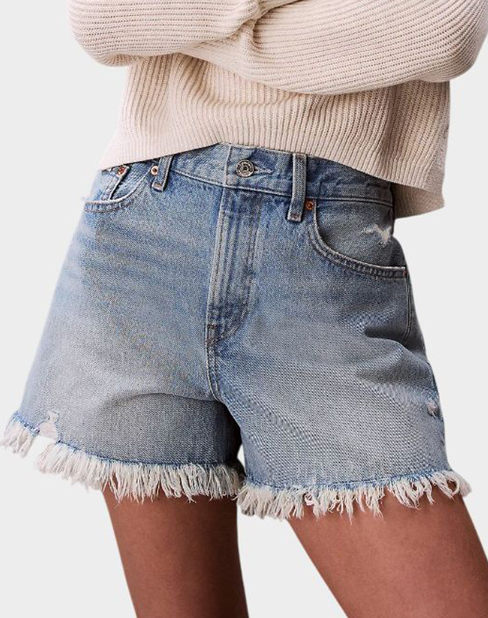 CALVIN KLEIN JEANS 90S SHORT 3 IN BARDOT BLUE LV047F765G-XHE DenimLightBlue