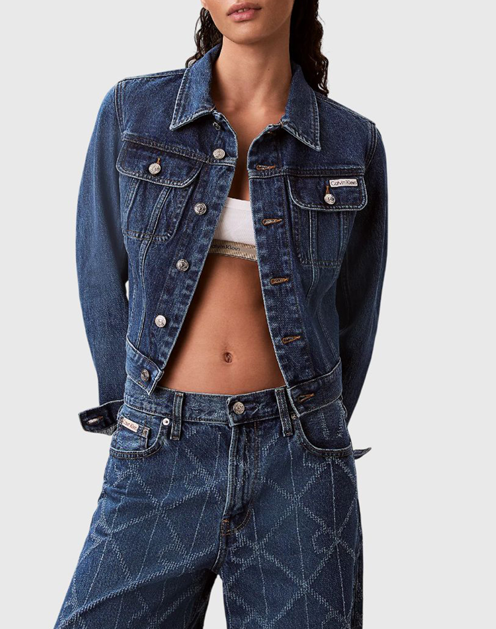 CALVIN KLEIN JEANS CROPPED 90S DENIM JACKET INDIGO LV047E629G-MZK DenimBlue