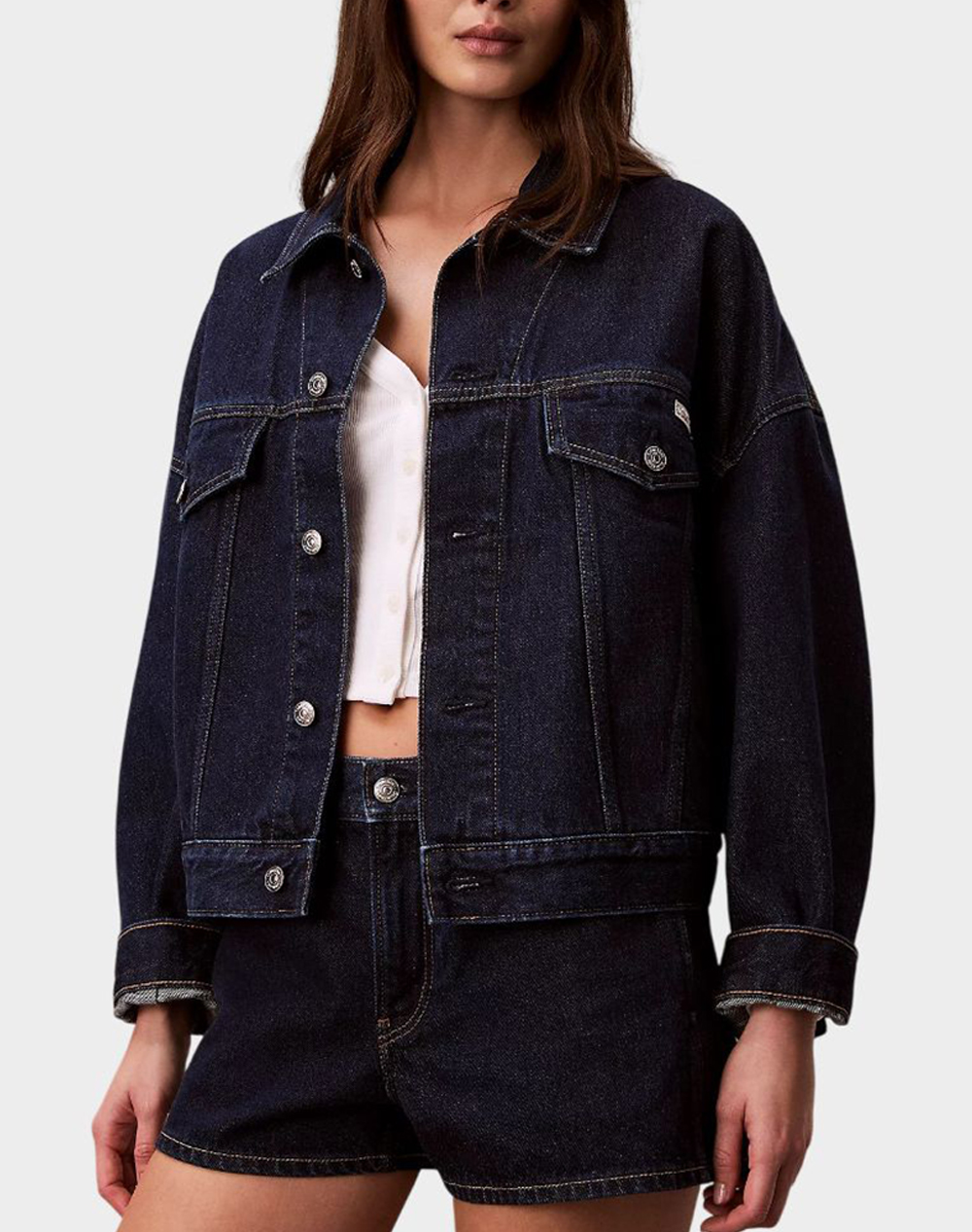 CALVIN KLEIN JEANS RELAXED TRUCKER TRUE INDIGO LV047F780G-GWI DenimDarkBlue