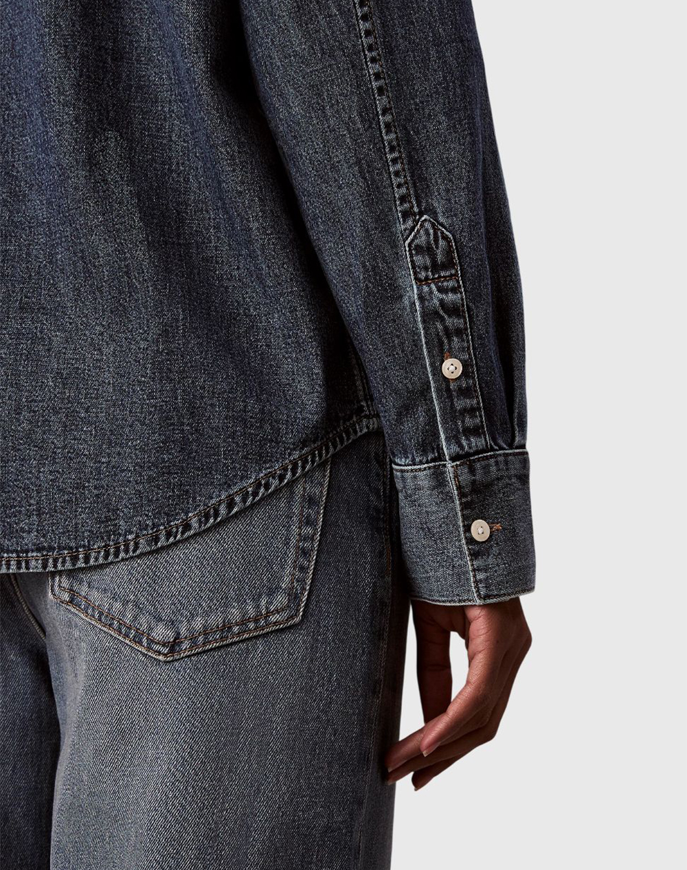 Calvin Klein Ls Classic Denim Shirt Blue Whar Lv047E742G-3Ua Denimblue Γυναικεία ρούχα πουκάμισα Politikos Shop Πολιτικός