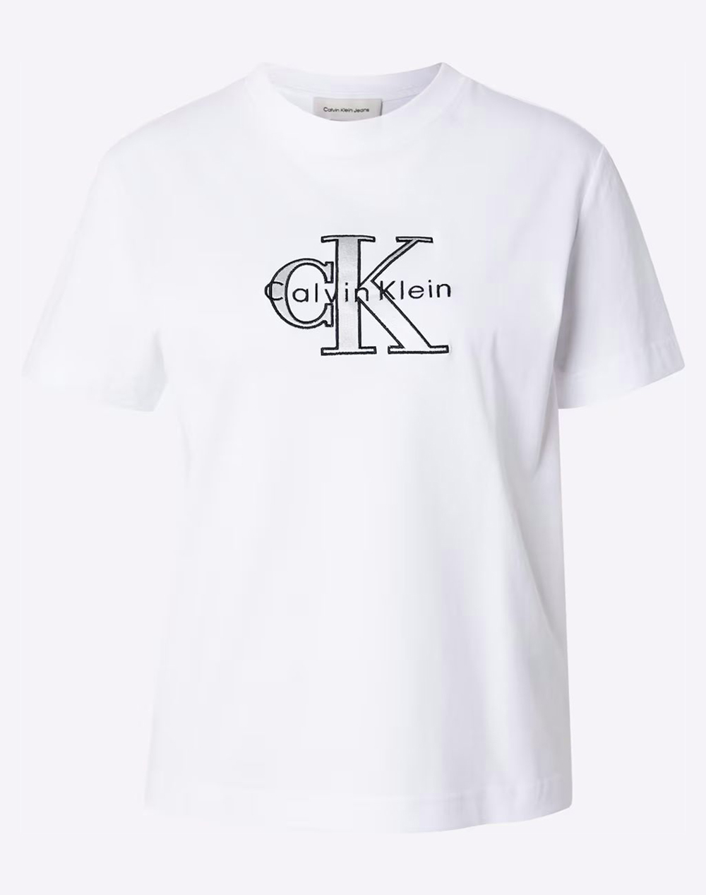 CALVIN KLEIN JEANS SS CLASSIC MONOLOGO METALLIC CNE LV047E819G-YAA White