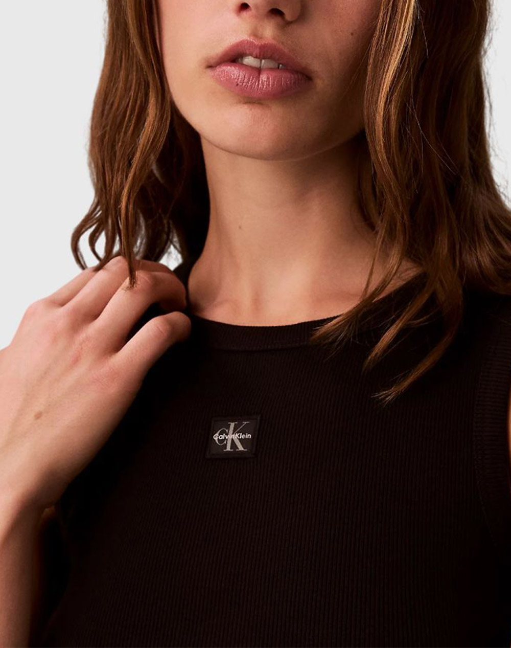 Calvin Klein Jeans A - Wvn Lbl 2X2 Cttn Lv047C201G-Ub1 Black Γυναικεία ρούχα μπλούζες Τοπ Κορμακια Politikos Shop Πολιτικός