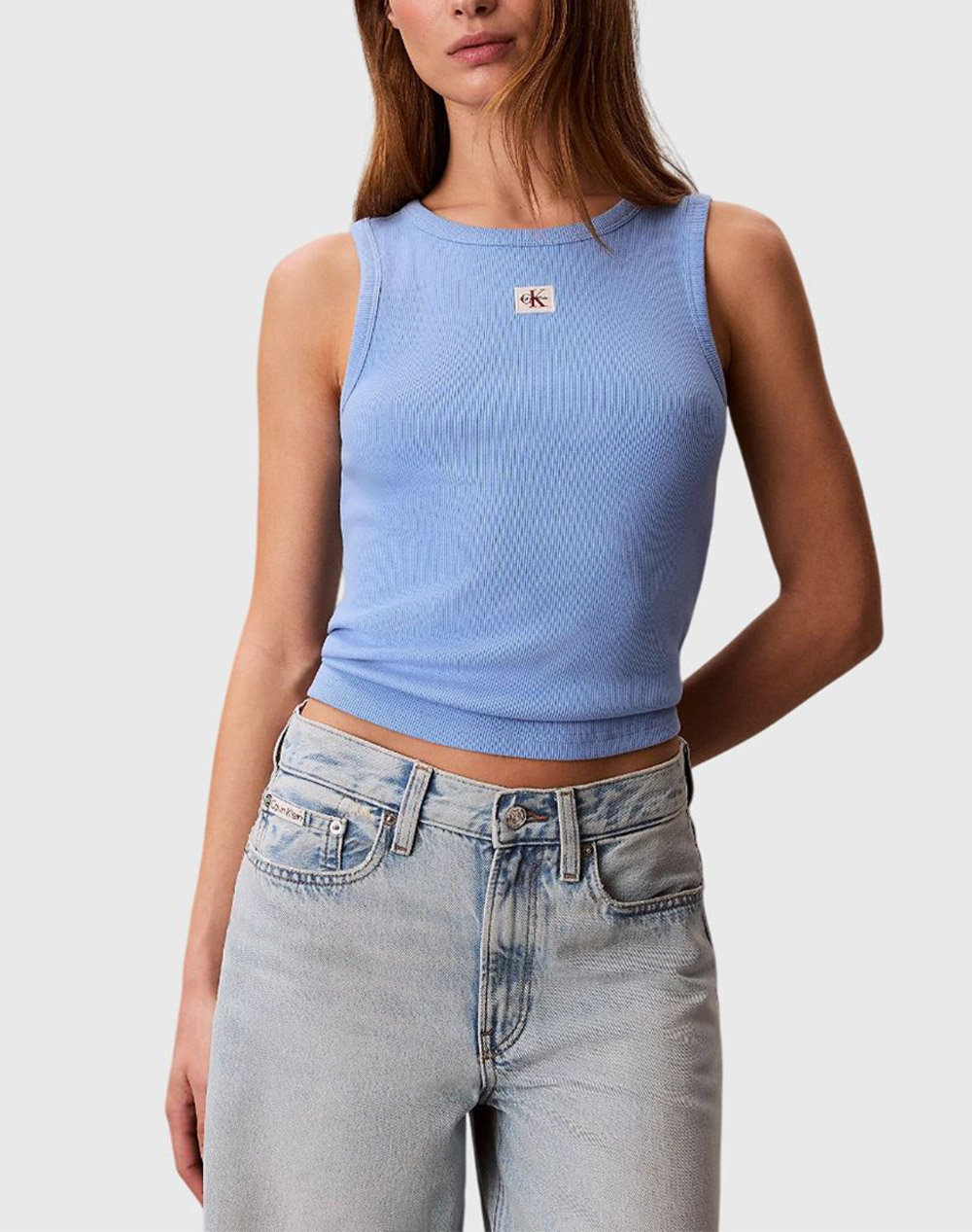 CALVIN KLEIN JEANS A - WVN LBL 2X2 CTTN LV047C201G-C32 Ciel