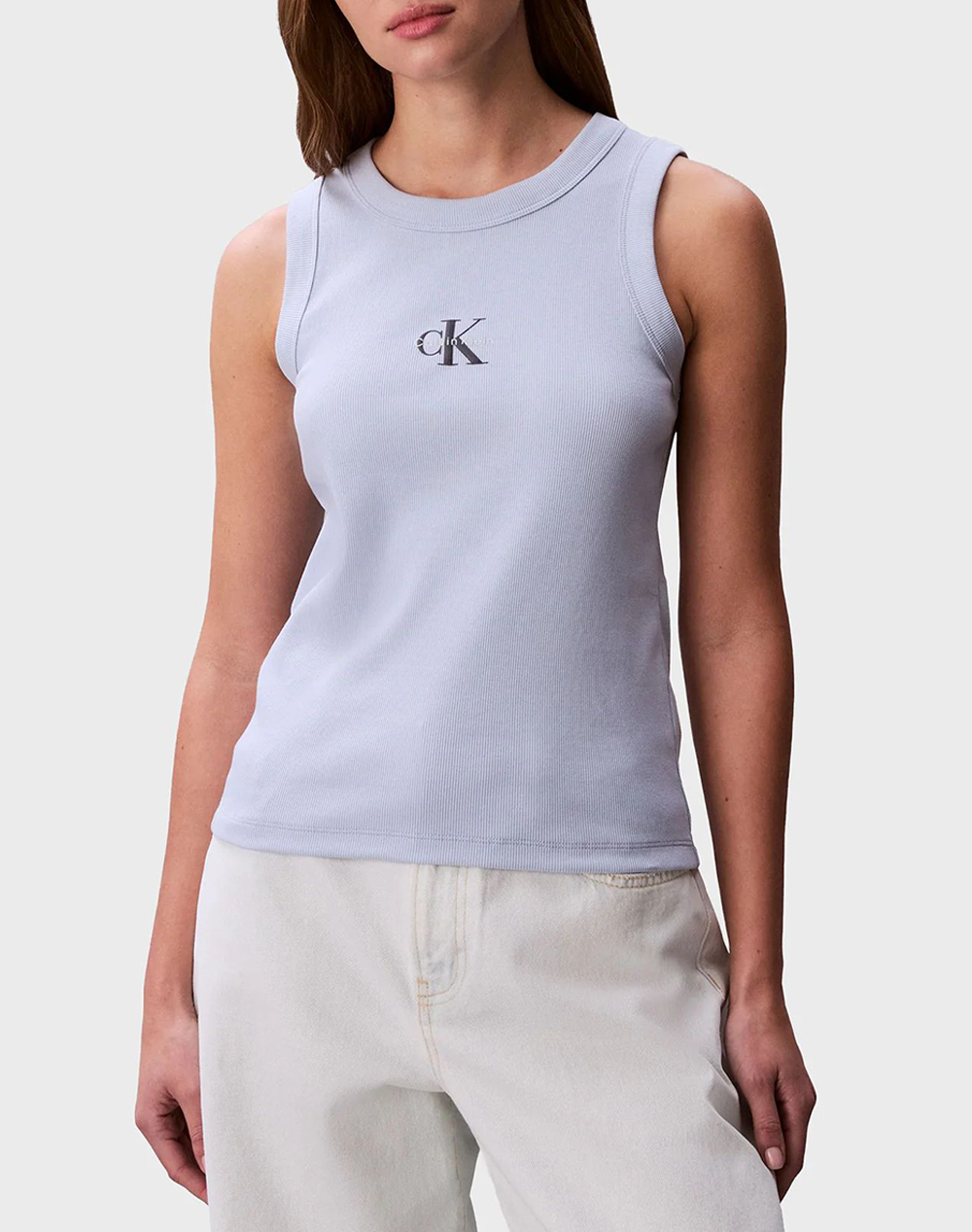 CALVIN KLEIN JEANS SL MONOGRAM RIB TANK LV047E200G-C1O LightBlue