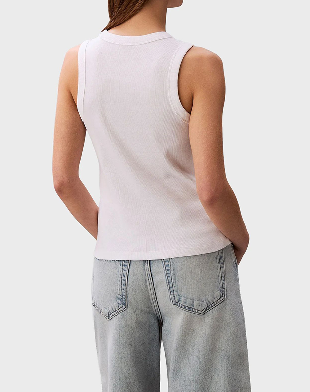 CALVIN KLEIN CALVIN KLEIN JEANS SL MONOGRAM RIB TANK LV047E200G-YAF White - 2