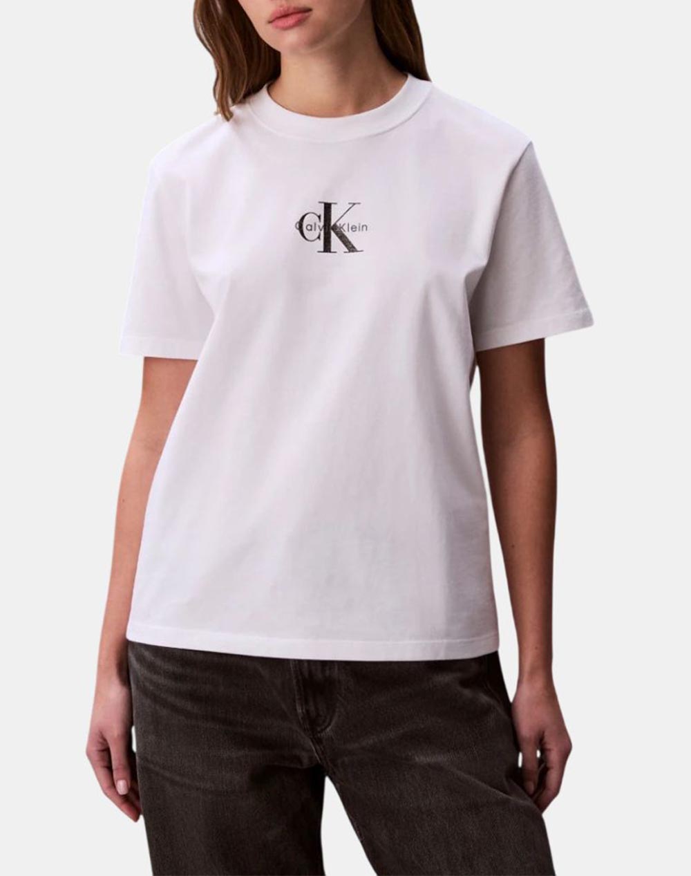 CALVIN KLEIN JEANS SS 20s CLASSIC LOGO TEE LV047C856G-YAF White