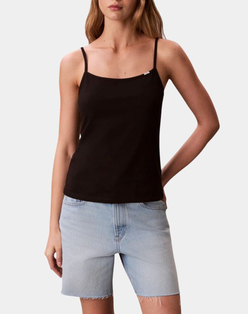 CALVIN KLEIN JEANS SL COTTON STRETCH STRAP CAMI LV047F259G-UB1 Black