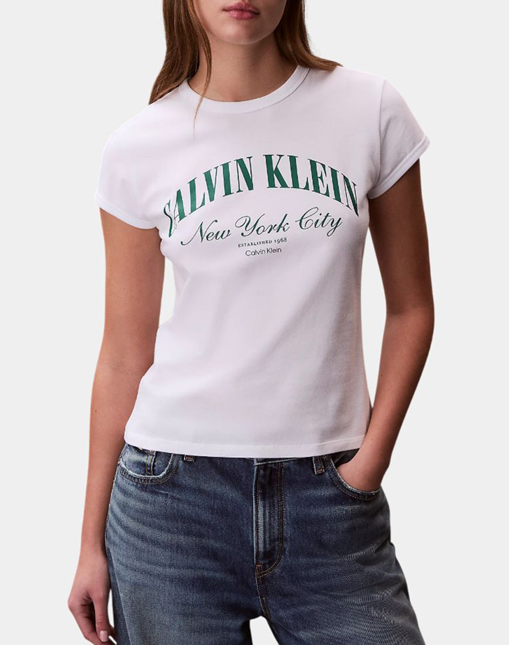 Calvin Klein CALVIN KLEIN SS GRAPHIC LOGO BABY TEE LV047F815G-YAF White