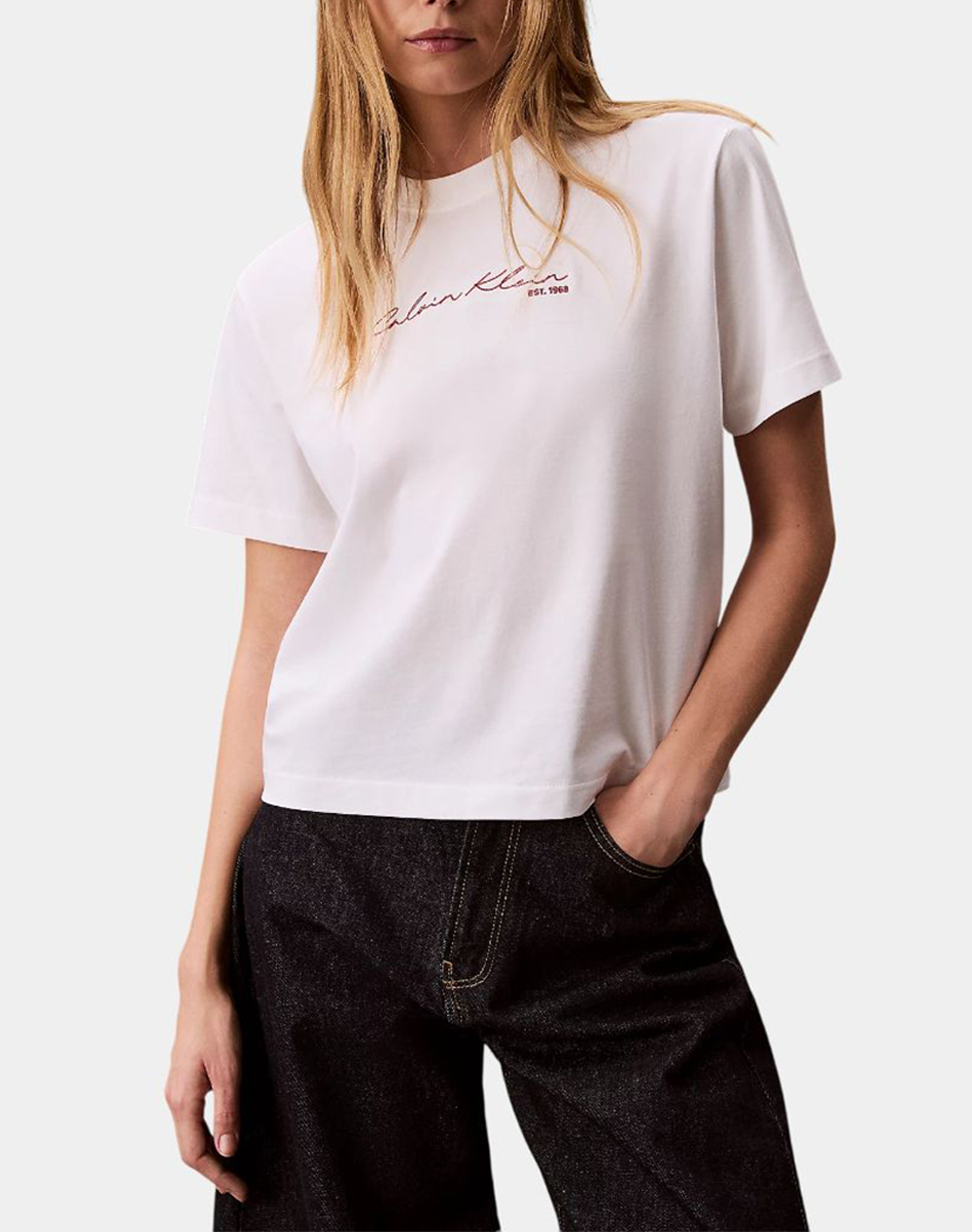 CALVIN KLEIN JEANS SS GRAPHIC BOXY TEE LV047F820G-YAF White