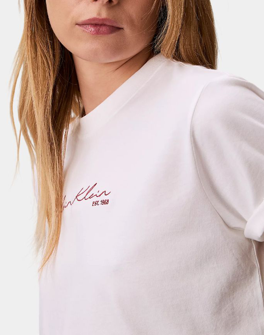 Calvin Klein Jeans Ss Graphic Boxy Tee Lv047F820G-Yaf White Γυναικεία ρούχα μπλούζες Τ-Shirt Politikos Shop Πολιτικός