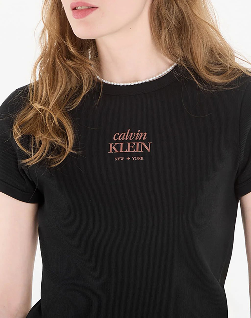 Calvin Klein Jeans Ss 2X2 Baby Rib Logo Tee Lv047F240G-Ub1 Black Γυναικεία ρούχα μπλούζες Τ-Shirt Politikos Shop Πολιτικός