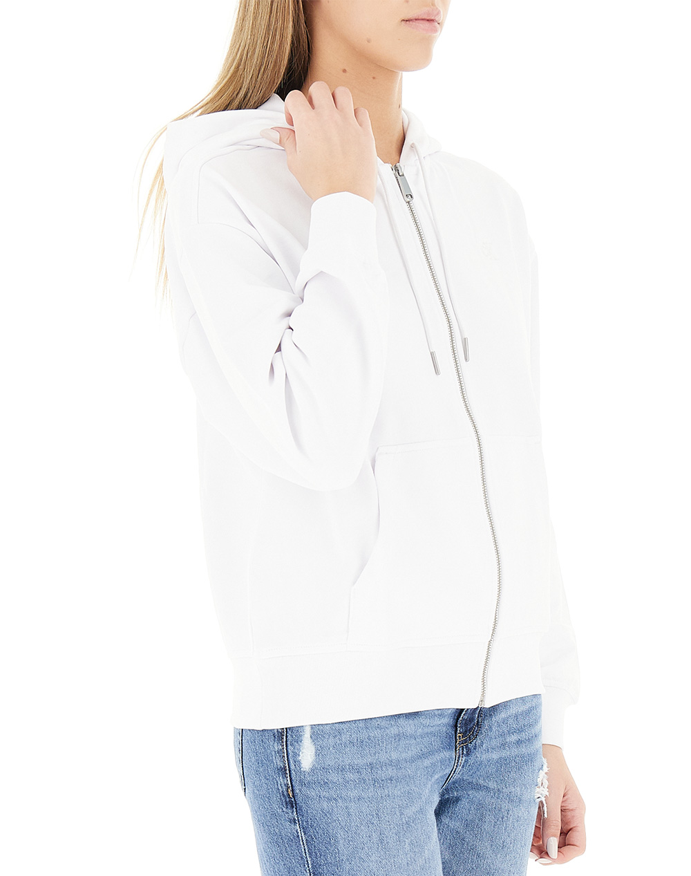 Calvin Klein Jeans Archv Lg Frnch Trry Lv047B237G-Yaa White Γυναικεία ρούχα μπλούζες φούτερ Politikos Shop Πολιτικός