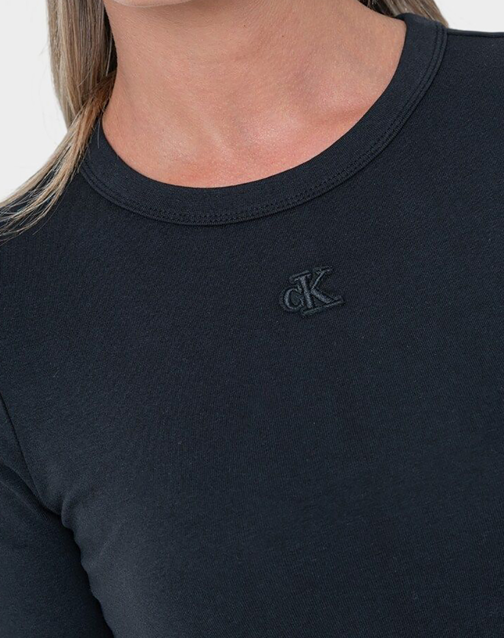 CALVIN KLEIN JEANS HS CTN CONTOUR 1X1 RIB MIDI DRES LV047D217G-UB1 Black φωτογραφία