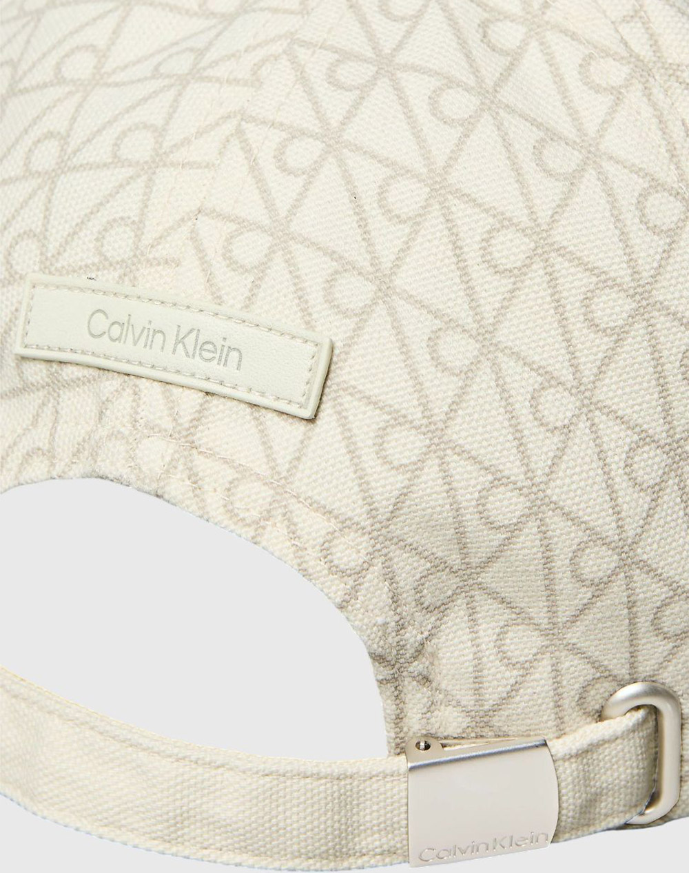 CALVIN KLEIN JEANS EMBLEM PRINT w LEATHER PATCH CAP LV04F5036G-2XB Cream φωτογραφία