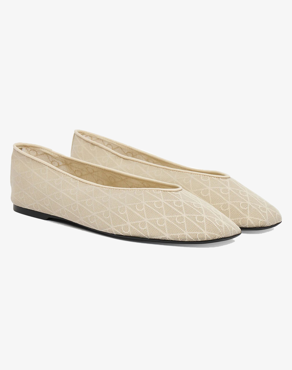 CALVIN KLEIN SQUARE BALLERINA AOP MESH HW0HW02937-PDV Biege φωτογραφία