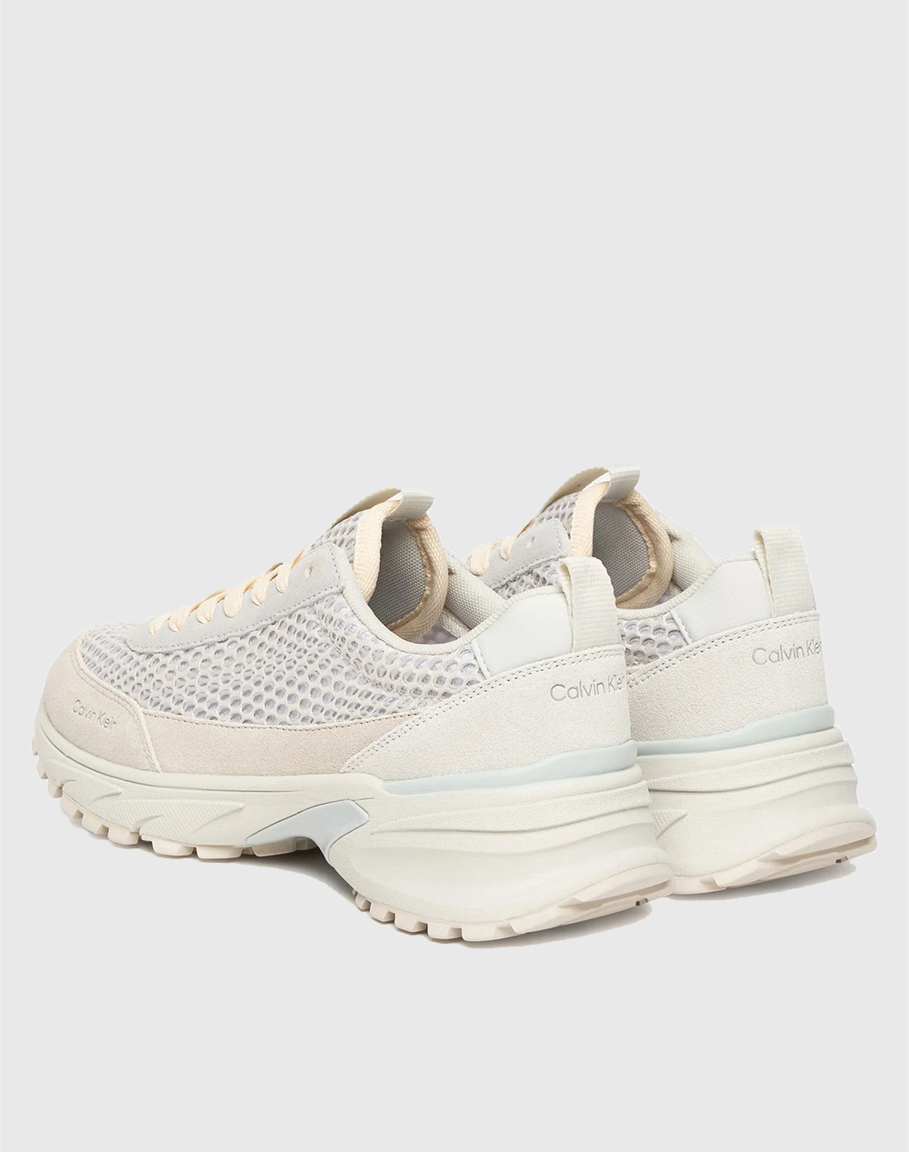 Calvin Klein Jeans Hike Runner Lace Up Techmix Yw0Yw02030-Z01 Offwhite Γυναικεία παπούτσια Sneakers Politikos Shop Πολιτικός