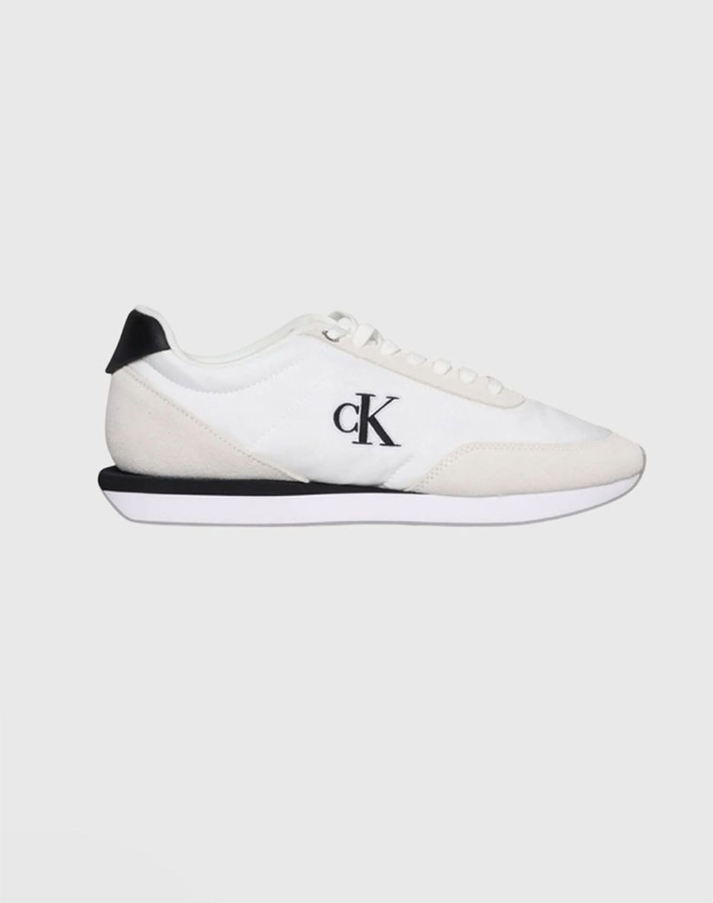 CALVIN KLEIN RETRO RUNNER LACE UP NYLON MG YW0YW01990-01W White