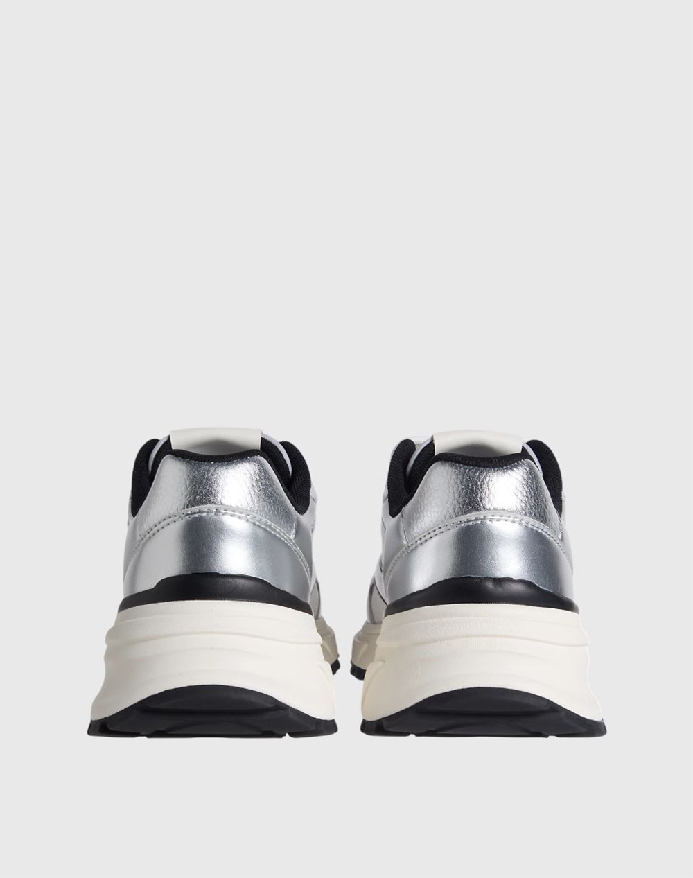 Calvin Klein Jeans Hike Runner Lace Up Mesh Mix Met Yw0Yw02063-0Ix Metallicsilver Γυναικεία παπούτσια Sneakers Politikos Shop Πολιτικός