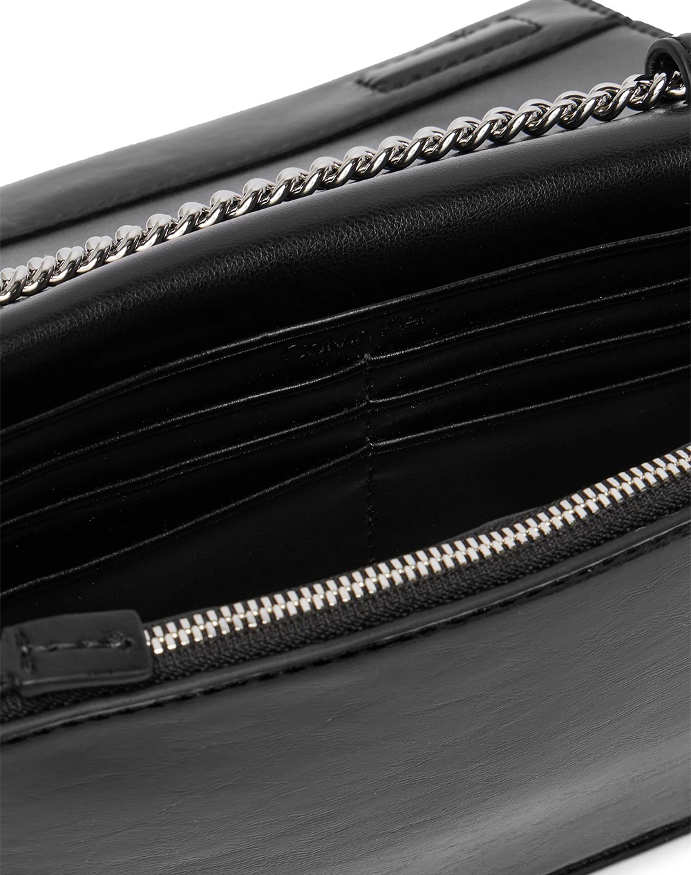 Calvin Klein Jeans Ck Metallic Wallet On Chain Lv04F3320G-Ub1 Black Γυναικεία αξεσουάρ τσάντες Politikos Shop Πολιτικός