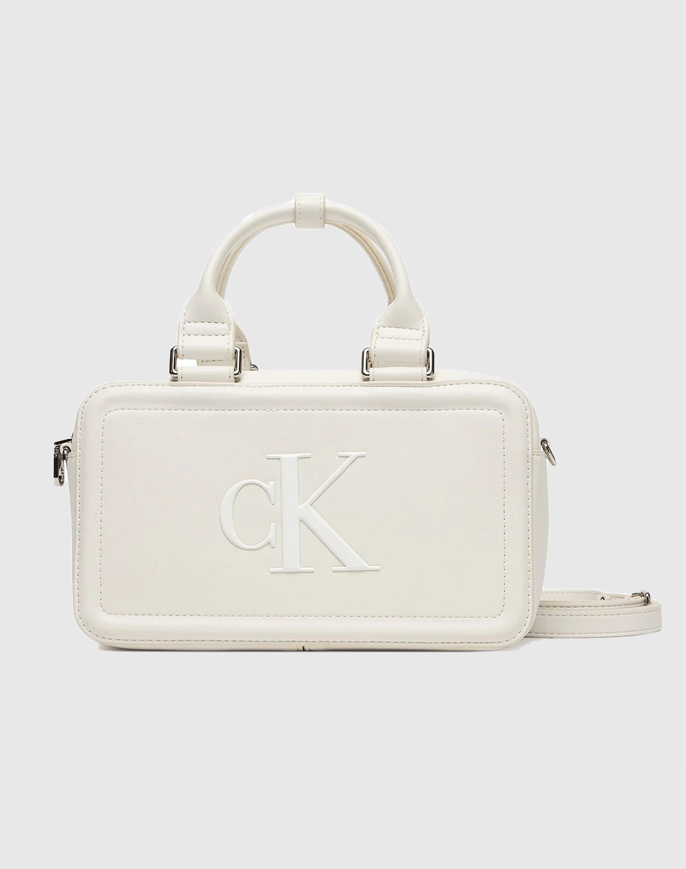 CALVIN KLEIN JEANS BOLD CK ELONGATED MINI TOTE LV04F3411G-4LX Cream