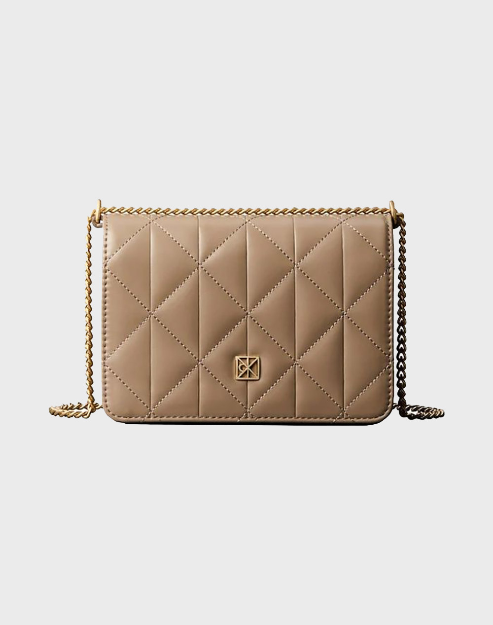 CALVIN KLEIN QUILTED MINI CHAIN BAG LV04F3321G-VFU SandyBrown